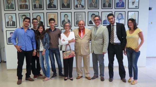 Laercinho com a família do jornalista e radialista Garcia Netto (Foto: Divulgação Câmara)